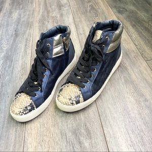 Size 10 Blue and Gold Hightops